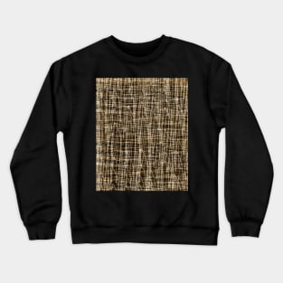 Gold and black plaid light art print Crewneck Sweatshirt